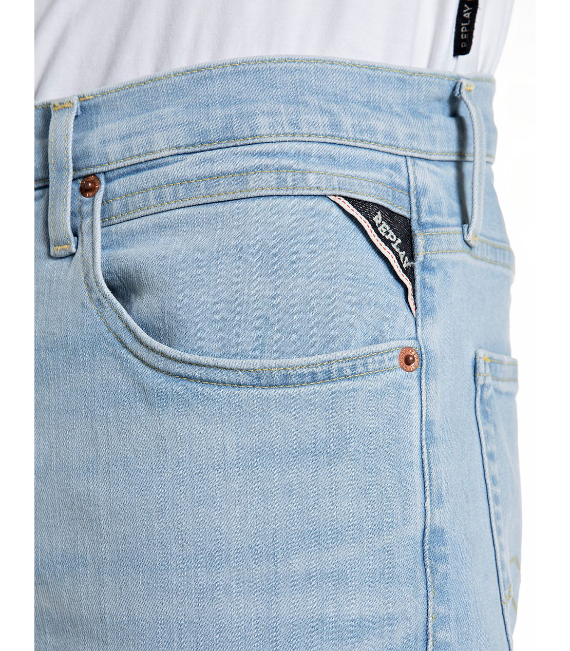 ストレートフィットAIDEEN スーパーライトストレッチデニム 詳細画像 ライトブルー 6